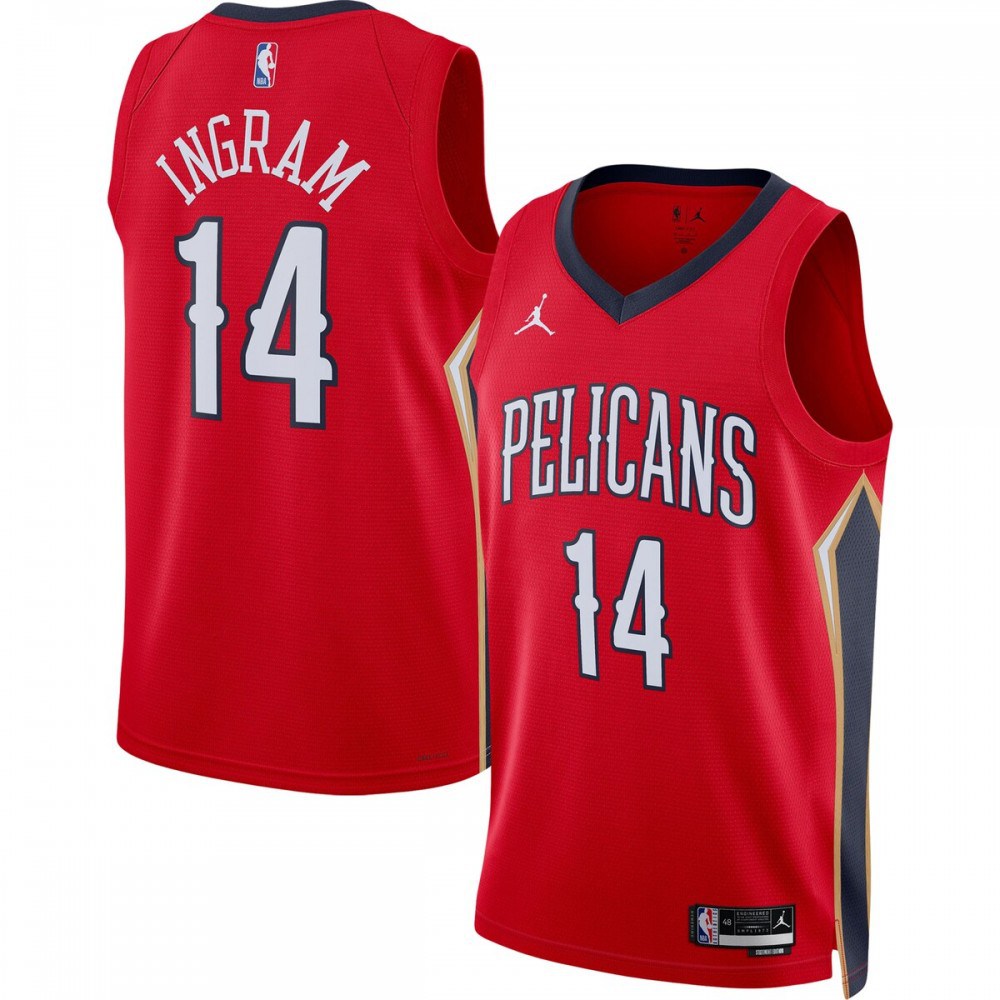 Brandon Ingram New Orleans Pelicans Jordan Brand 2022/23 Statement Edition Swingman Jersey - Red-Pro Kit Vault | Brand New 26/27 Sports Jerseys